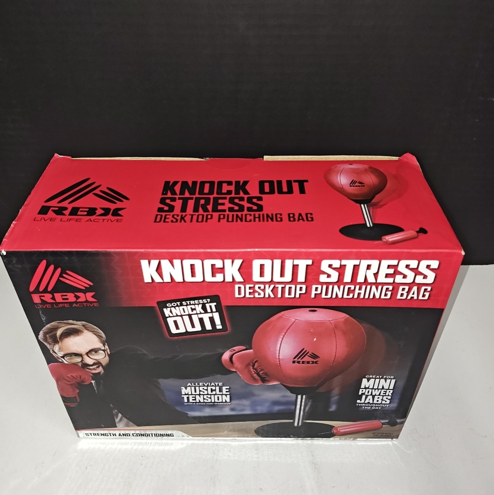 RBX Desktop Punching Bag Stress Buster w/ Suction Cup For Office Table & Counter